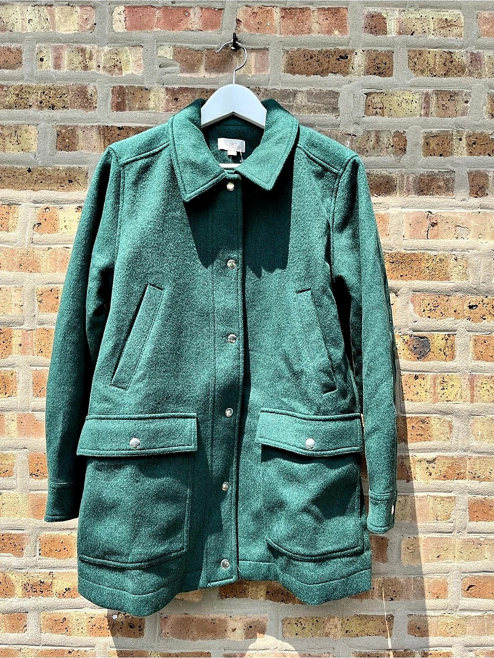 LOFT Heathered Brushed Barn Jacket Brushed Barn Jacket in Green